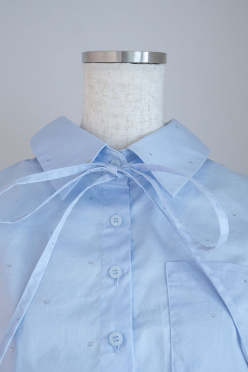 ビジューバルーンシャツアンサンブル