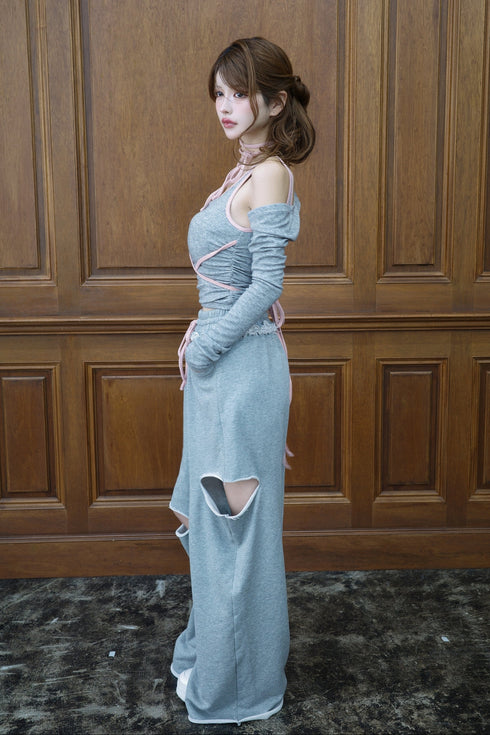 バイカラーストリング3ピースセットアップ