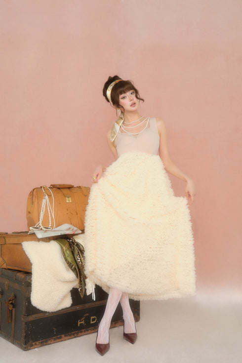 チュールビスチェワンピース(BEIGE)