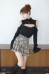 フェイクドッキングプレイドミニスカート