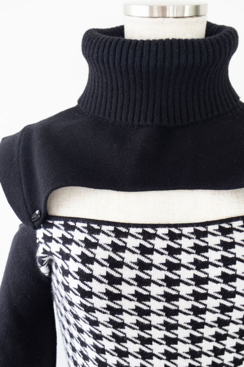 2wayハウンドトゥースストリングコアワンピース