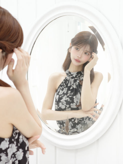 ホルターネックフレグランスマキシワンピース