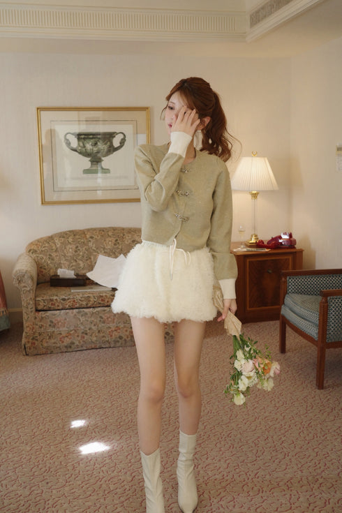 チュールバルーンミニスカート