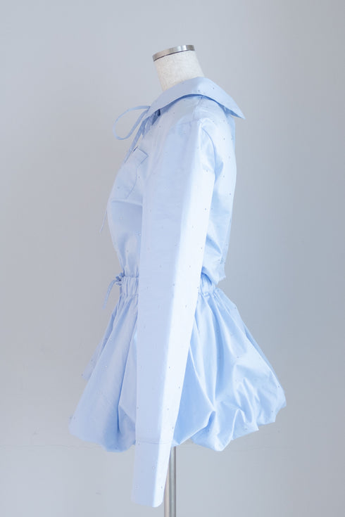 ビジューバルーンシャツアンサンブル