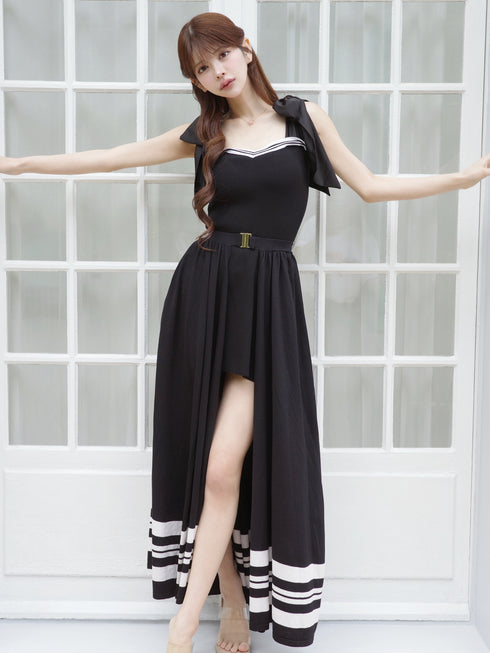 2-way two-tone knit set