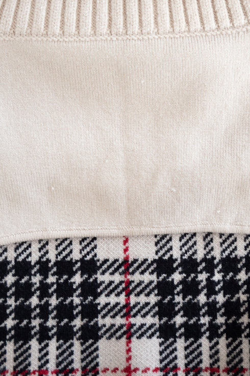 2wayプレイドニットトップス