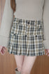 フェイクドッキングプレイドミニスカート