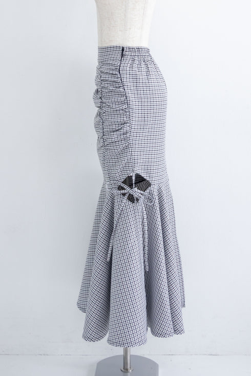 ハウンドチェックコルセットセットアップ