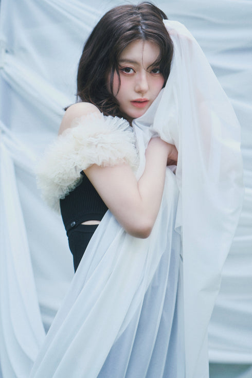 2wayチュールニットワンピース