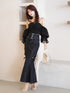 カットアウトマーメイドデニムスカート