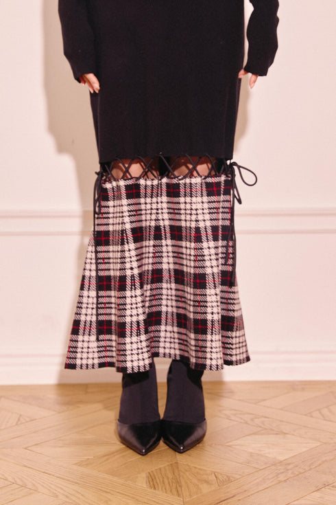 ストリングコアプレイドマーメイドワンピース