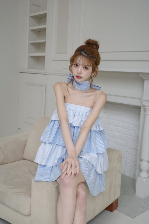 2wayシャツティアードワンピース