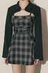 チェック柄バックルジャケットアンサンブル