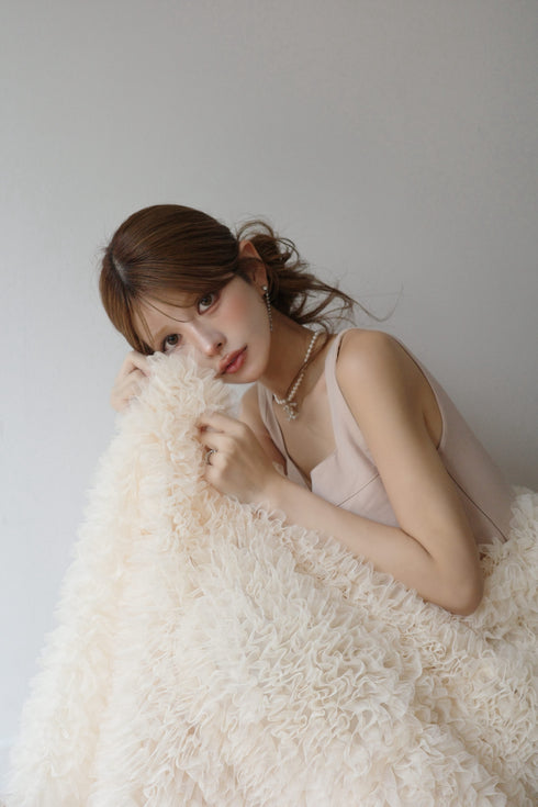 チュールビスチェワンピース(BEIGE)