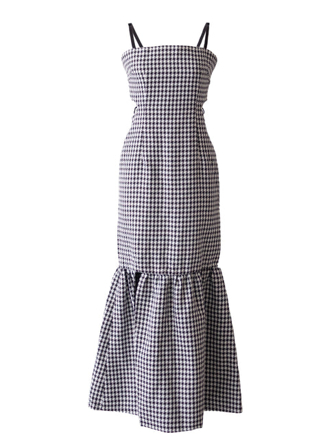 Back open houndstooth ensemble