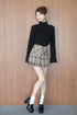 フェイクドッキングプレイドミニスカート