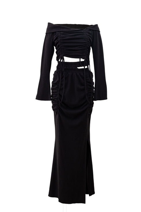 ドロストオフショルスウェットセットアップ