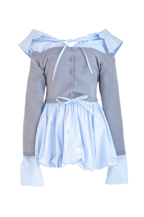 ビジューバルーンシャツアンサンブル