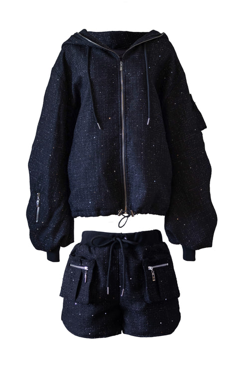 パデットツイードカーゴセットアップ