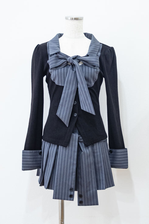 ピンストライププレッピーセットアップ