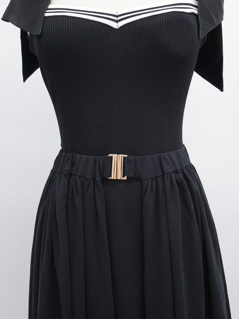 2-way two-tone knit set