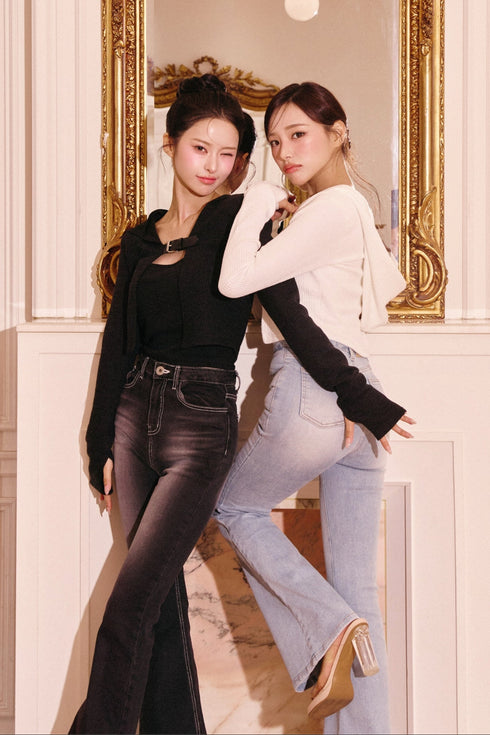 桃尻フレアデニム