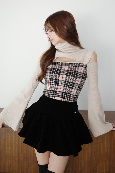 ベルベットバルーンミニスカート