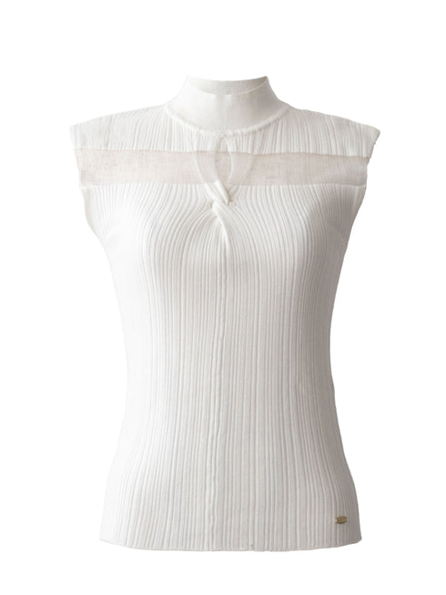 カットアウトノースリニットトップス