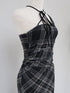 ストリングコアシースルーチェックワンピース