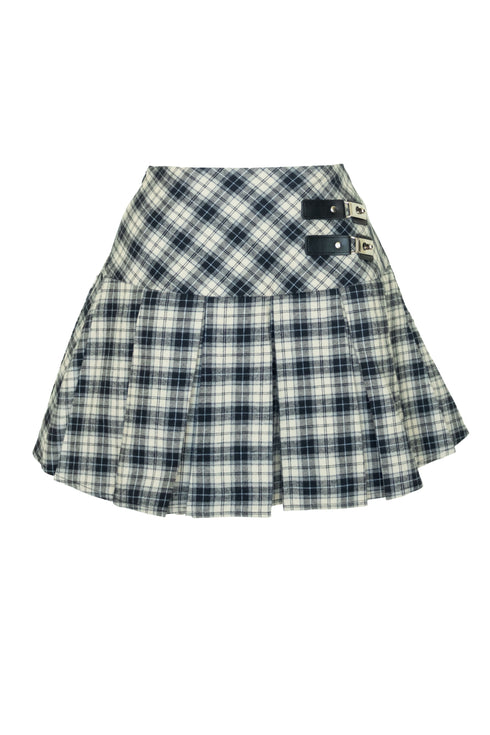 ベルテッドプレッピースカート