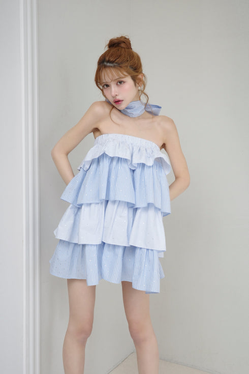 2wayシャツティアードワンピース