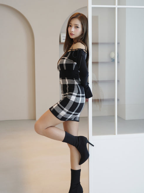 String core mini dress