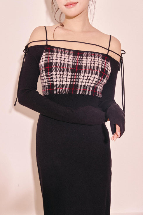 ストリングコアプレイドマーメイドワンピース