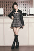 チェック柄バックルジャケットアンサンブル