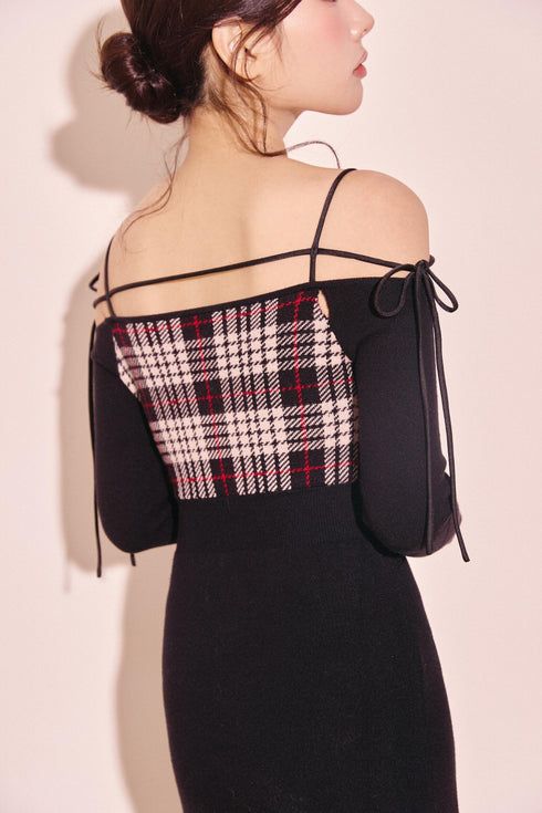 ストリングコアプレイドマーメイドワンピース