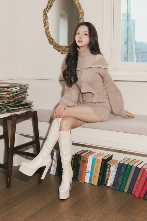 ガーターニットアンサンブル