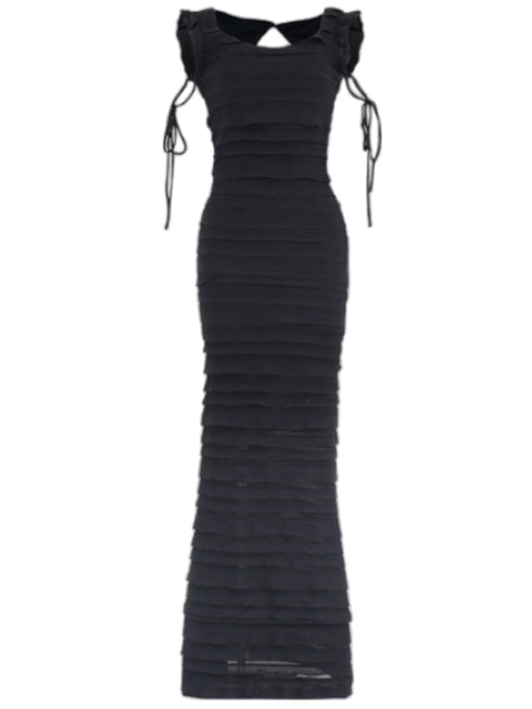 バックオープンフリルレースワンピース