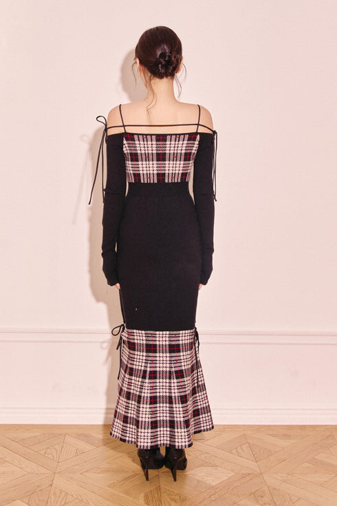 ストリングコアプレイドマーメイドワンピース