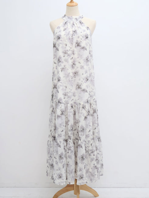 ホルターネックフレグランスマキシワンピース
