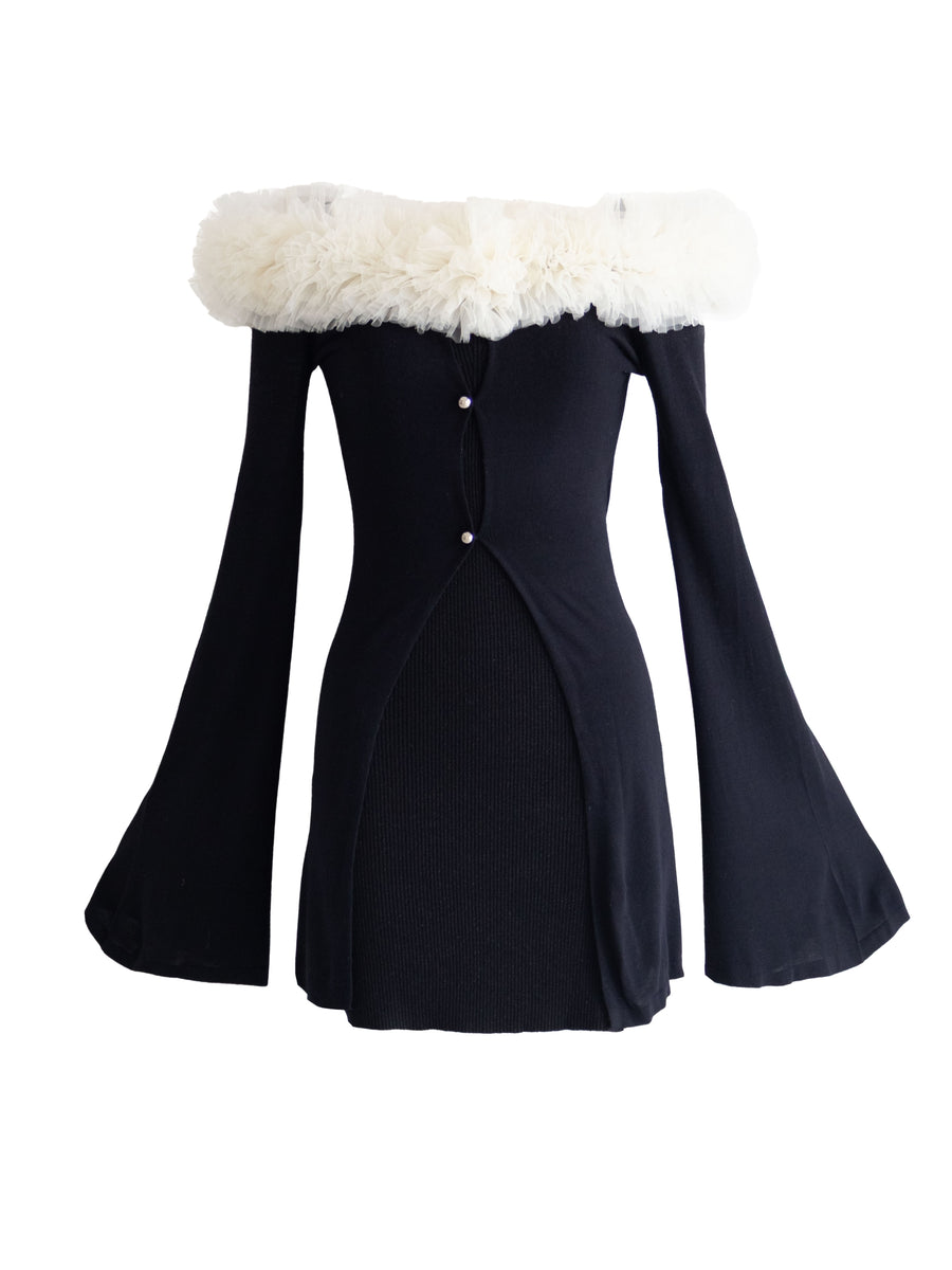 Randy チュールオフショルアシンメトリーワンピース チュールオフショルアシンメトリーワンピース – Randy