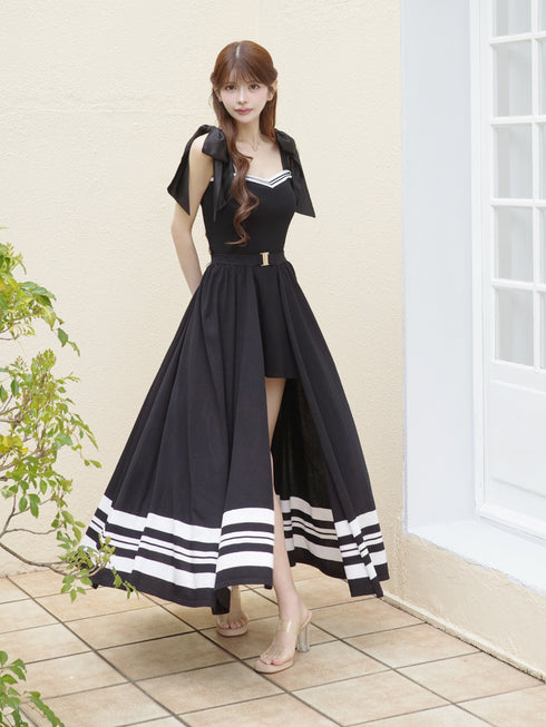 2-way two-tone knit set