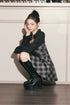 チェック柄バックルジャケットアンサンブル
