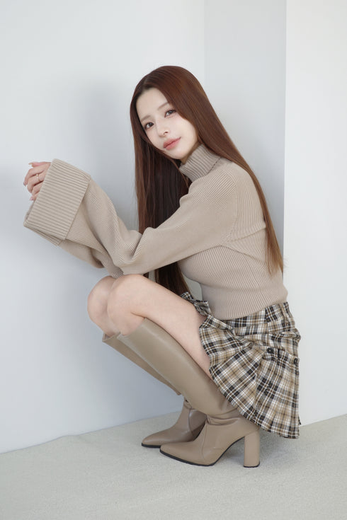 フェイクドッキングプレイドミニスカート