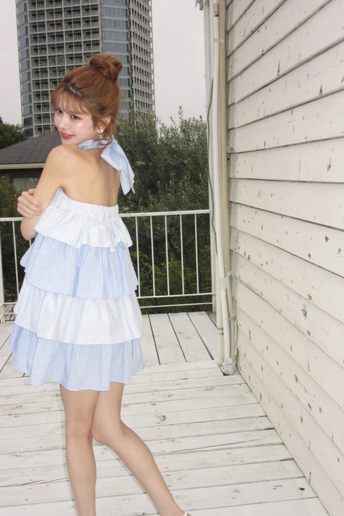 2wayシャツティアードワンピース