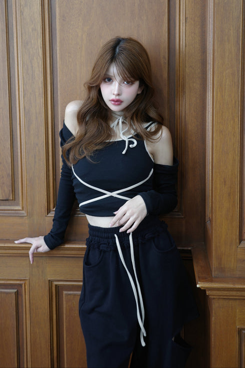 バイカラーストリング3ピースセットアップ