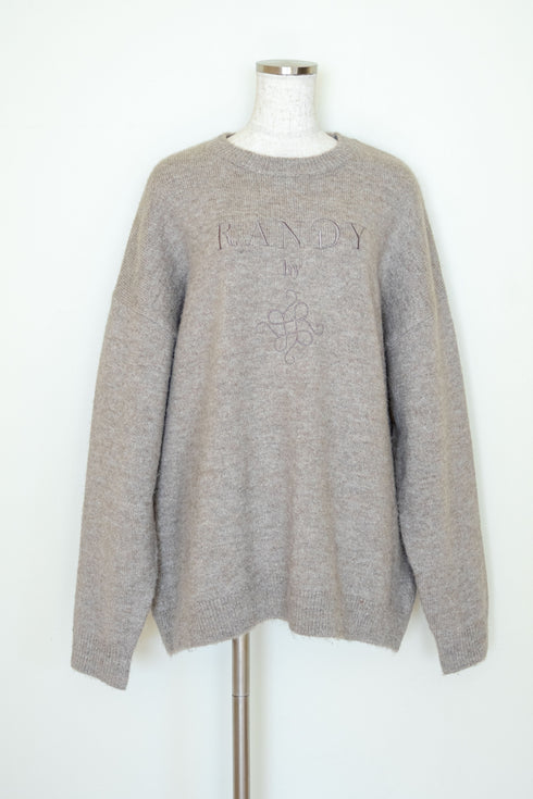 オーバーサイズロゴニットプルオーバー