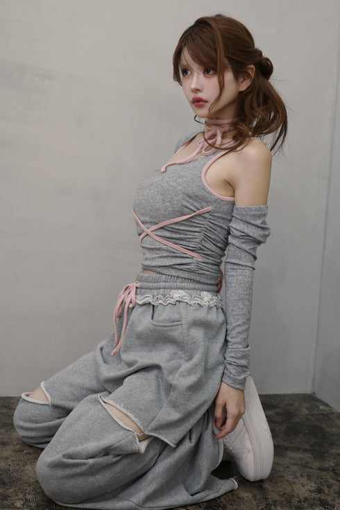 バイカラーストリング3ピースセットアップ