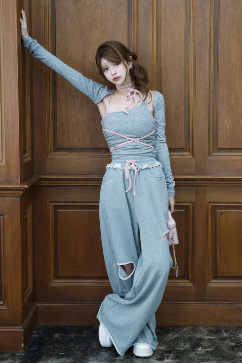 バイカラーストリング3ピースセットアップ