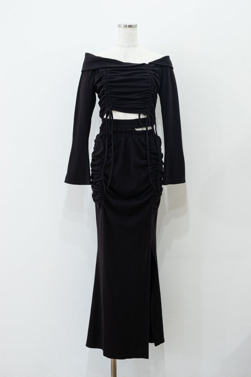 ドロストオフショルスウェットセットアップ