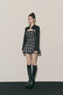 チェック柄バックルジャケットアンサンブル